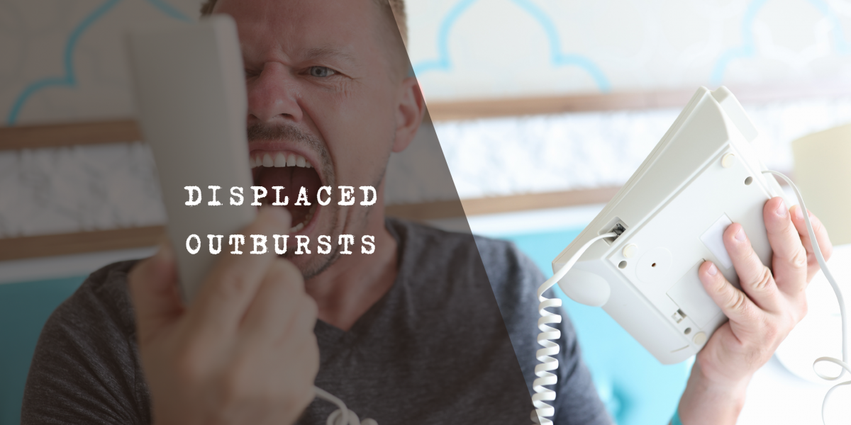 Man experiencing intense distress and shouting due to overwhelming external pressures.
