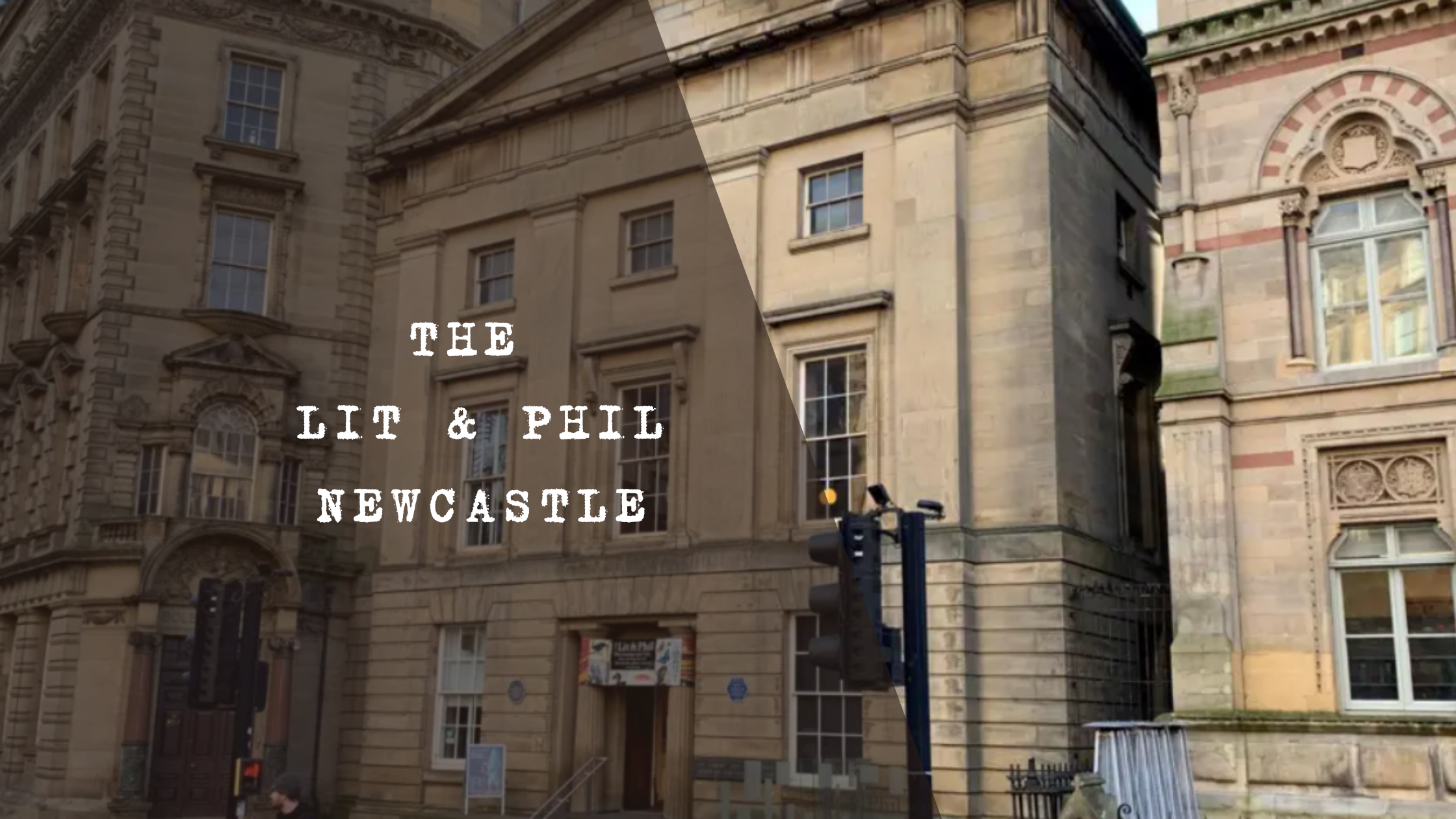 Photograph of the historic, multi-tiered book-lined interior of The Lit & Phil library in Newcastle upon Tyne.